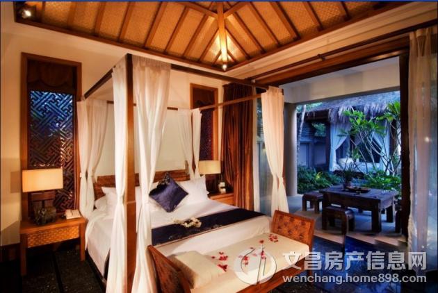 七仙瑶池雨林别墅温泉度假酒店一号样板间卧室实景图