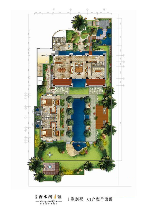 香水湾1号Ⅰ期别墅--C1,C2户型 4室2厅5卫1厨 675.18㎡