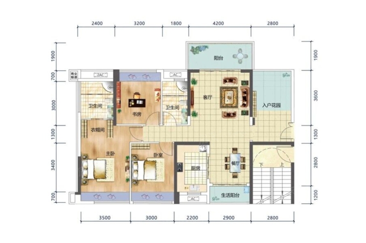 民大蓝海峰境2-3-4栋01户型