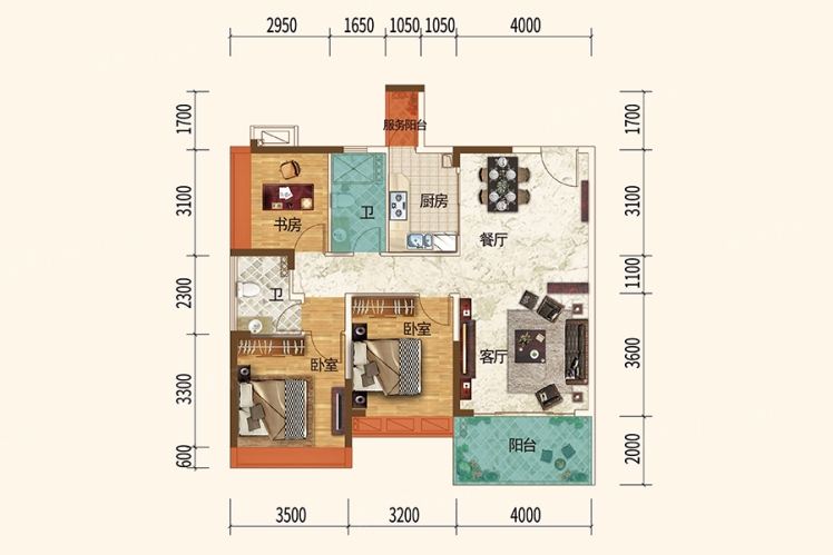 7号楼04户型98 ㎡